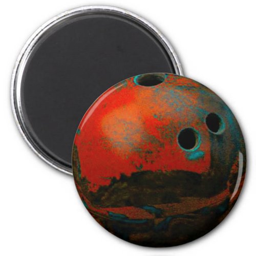 Red Bowling Ball Customize It Magnet