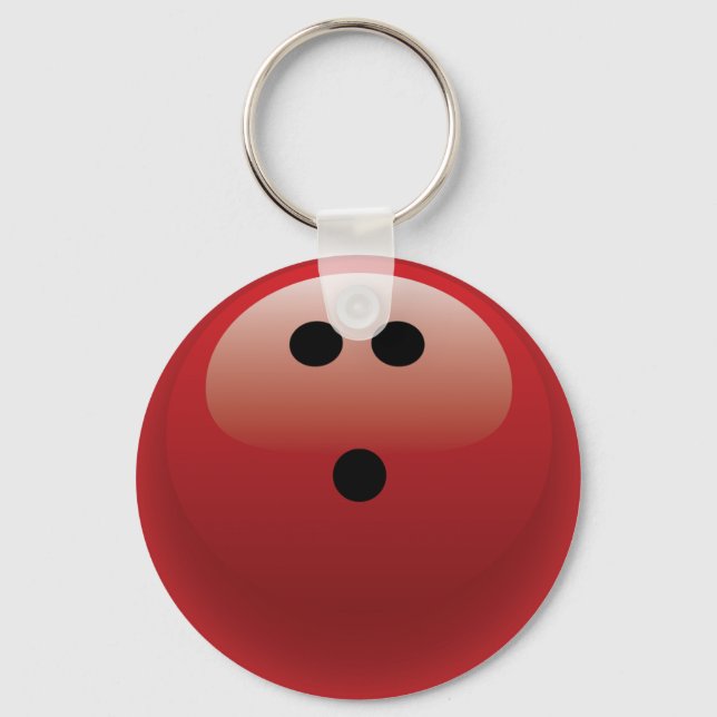 RED BOWLING BALL KEYCHAIN (Front)