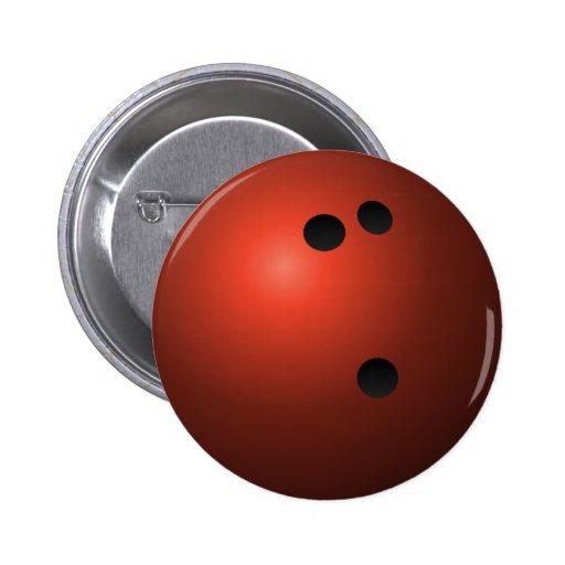 Red Bowling Ball Pin | Zazzle