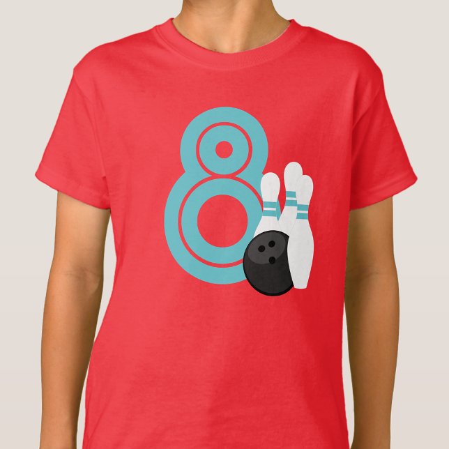 Red Bowling Birthday Shirt (bowling birthday shirt)