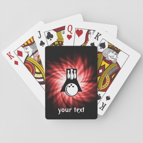 Red Bowling Poker Cards
