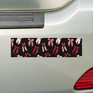 Red bows in black  bumper sticker