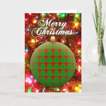 Red Bows Ornament Card