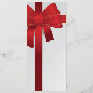 Red Bows Winter Wedding Program