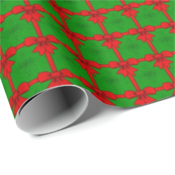 Red Bows Wrapping Paper