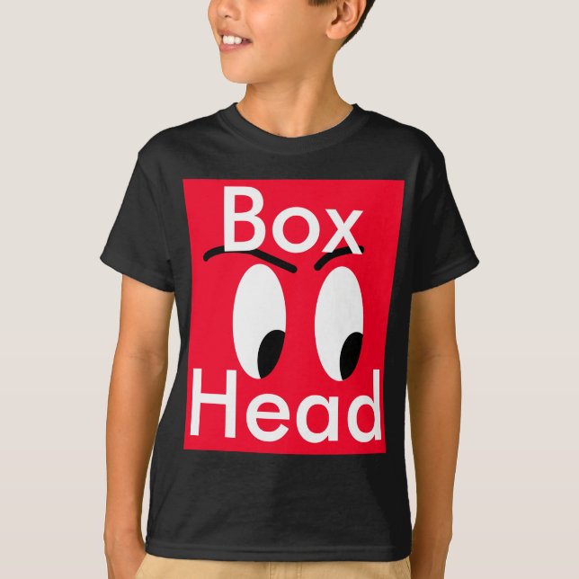 Red Box Head Character Comic Funny CricketDiane T-Shirt (Front)