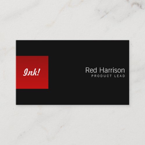 Red Box Left One Business Cards