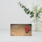 Red boxing gloves business card (Standing Front)
