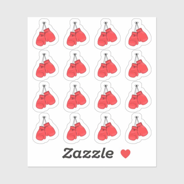Red Boxing Gloves Sports Training Reminder Planner Sticker (Sheet)