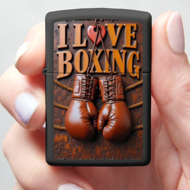 Red Boxing Ring Gloves Zippo Lighter (In Hand)