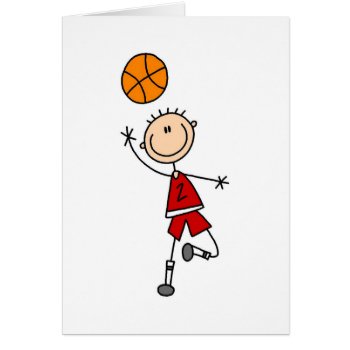Red Boy Basketball Player T-shirts And Gifts by stick_figures at Zazzle
