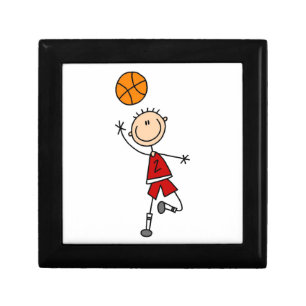 Red Boy Basketball Player t-shirts and Gifts Jewelry Box