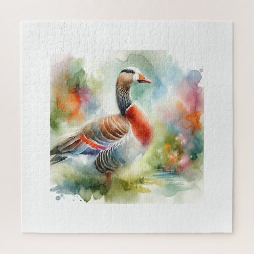 Red_breasted Goose AREF1705 _ Watercolor Jigsaw Puzzle