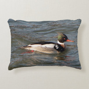 Red Breasted Merganser accent pilow Pillow