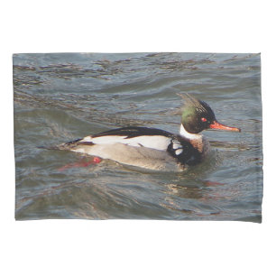 Red Breasted Merganser pillow case