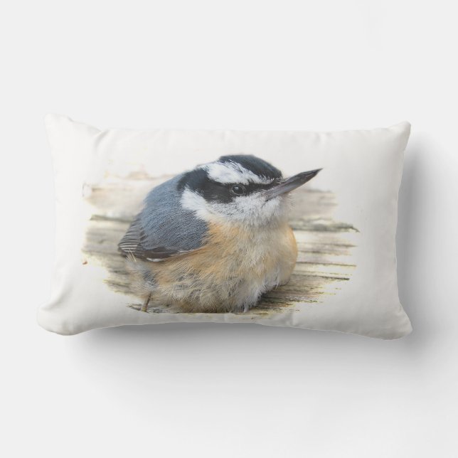 Red-Breasted Nuthatch Bird Animal Outdoor Pillow (Front)