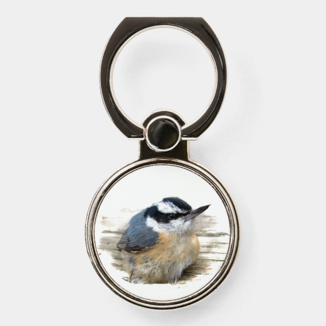 Red-breasted Nuthatch Bird Phone Ring Holder