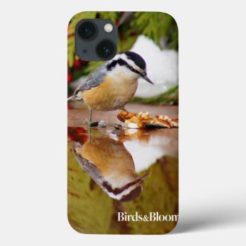 Red-breasted Nuthatch Iphone 13 Case by birdsandblooms at Zazzle