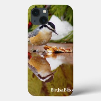 Red-breasted Nuthatch Iphone 13 Case by birdsandblooms at Zazzle