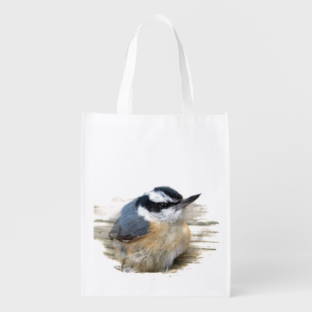 Red-breasted Nuthatch Grocery Bag (Front)