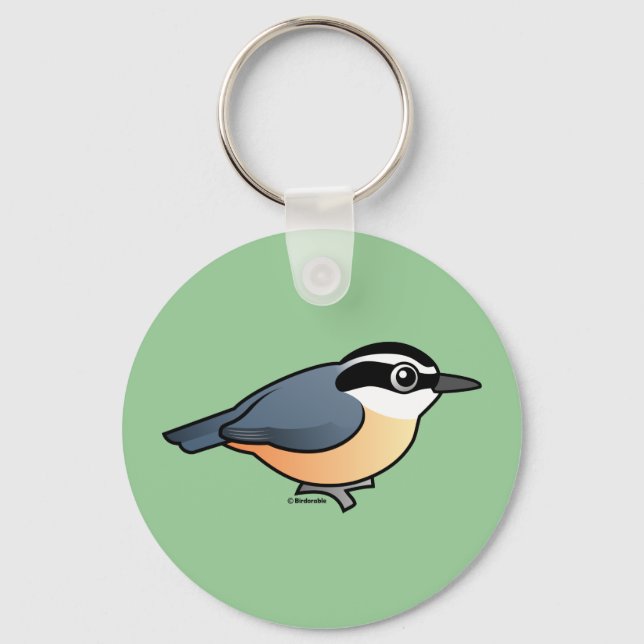 Red-breasted Nuthatch Keychain (Front)