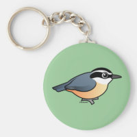 Red-breasted Nuthatch Basic Button Keychain