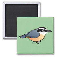 Red-breasted Nuthatch Square Magnet