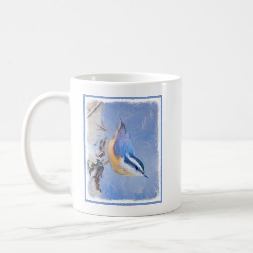 Red_Breasted Nuthatch Painting Original Bird Art Coffee Mug