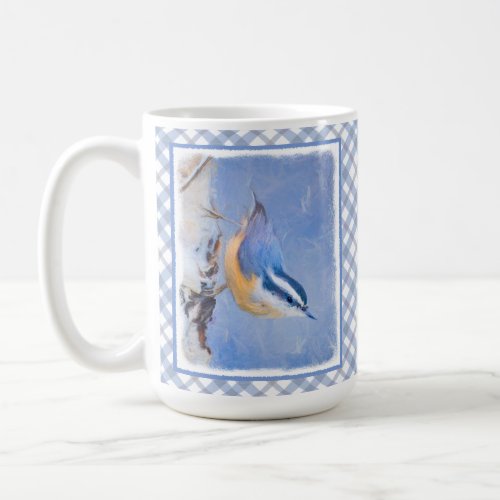 Red_Breasted Nuthatch Painting Original Bird Art Coffee Mug