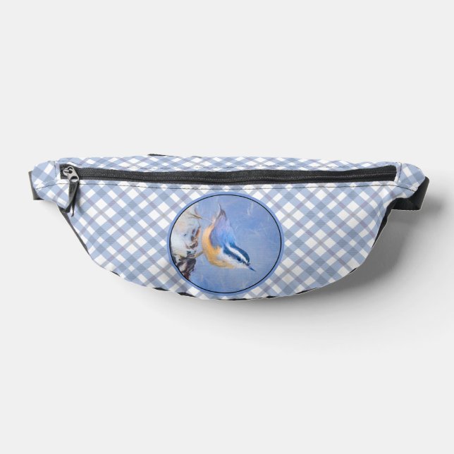 Red-Breasted Nuthatch Painting Original Bird Art Fanny Pack (Lay Down)
