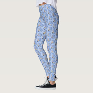 Red-Breasted Nuthatch Painting Original Bird Art Leggings