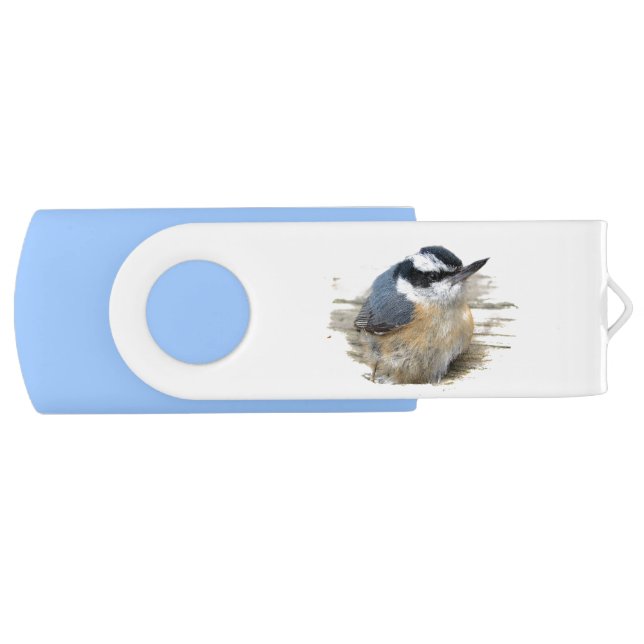 Red-breasted Nuthatch Swivel USB 2.0 Flash Drive (Front)