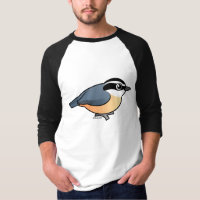Red-breasted Nuthatch Men's Basic 3/4 Sleeve Raglan T-Shirt