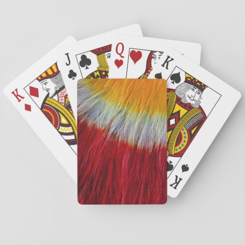 Red Breasted Toucan Feather Abstract Poker Cards