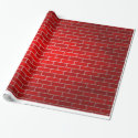 Red Brick Background Wrapping Paper