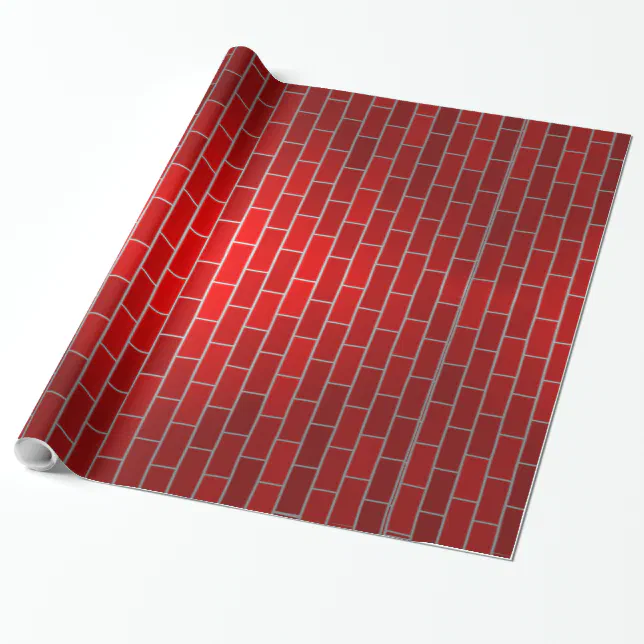 Red Brick Background Wrapping Paper Zazzle