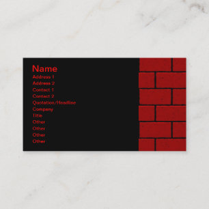 RED BRICK BACKGROUNDS RECTANGLE SHAPES GRAPHICS CO BUSINESS CARD