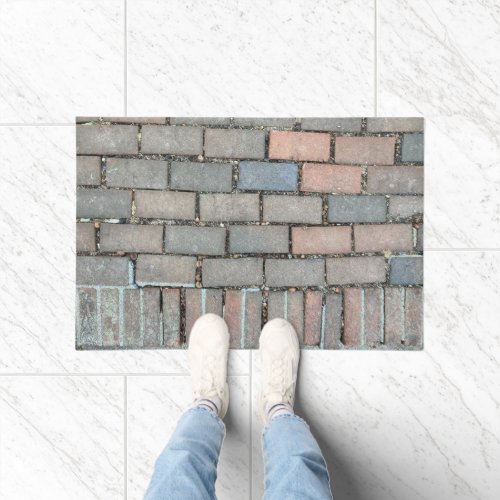 Red Brick floor texture pattern photo entrance Doo Doormat