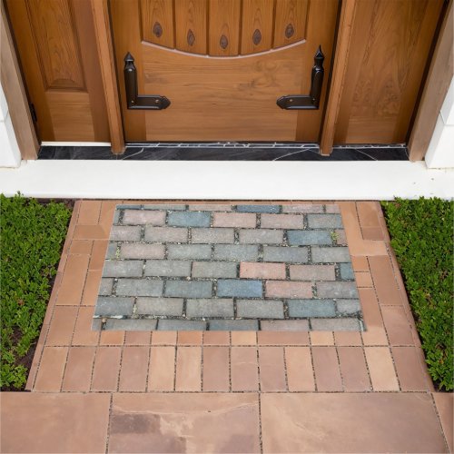 Red Brick floor texture pattern photo entrance Doormat
