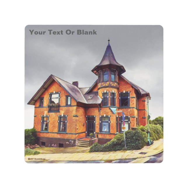 Red Brick House, Bielefeld Metal Print (Front)