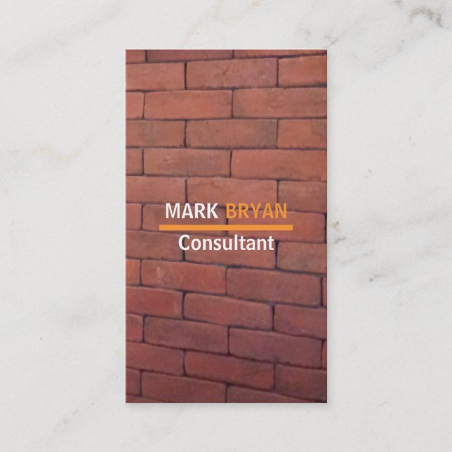 Red Brick Mason Business Cards (Front)