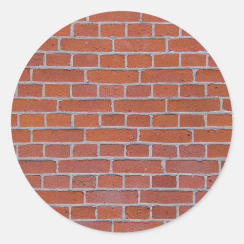 Red Brick Texture Background Classic Round Sticker