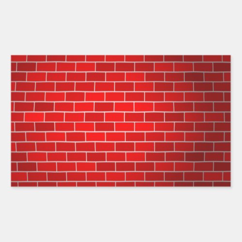 Red Brick wSpotlight Background Rectangular Sticker