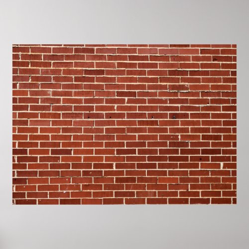 Red Brick Wall Backdrop Poster