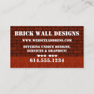 Red Brick Wall Bold Business Card
