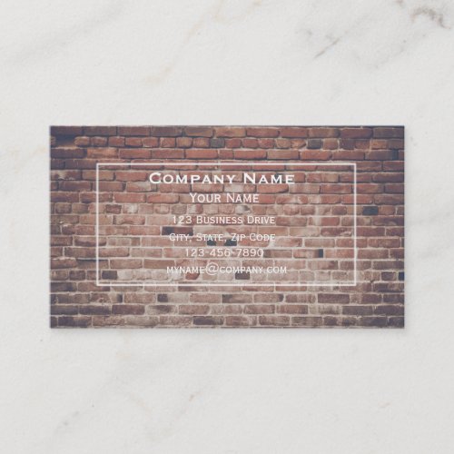 Red Brick Wall Business Card