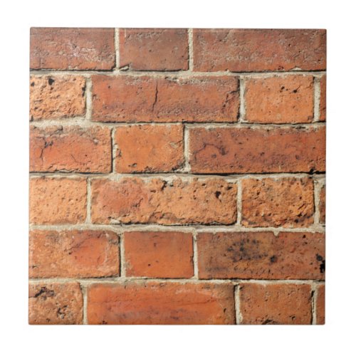 Red brick wall ceramic tile