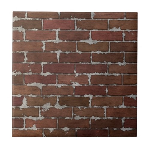 Red Brick Wall Ceramic Tile