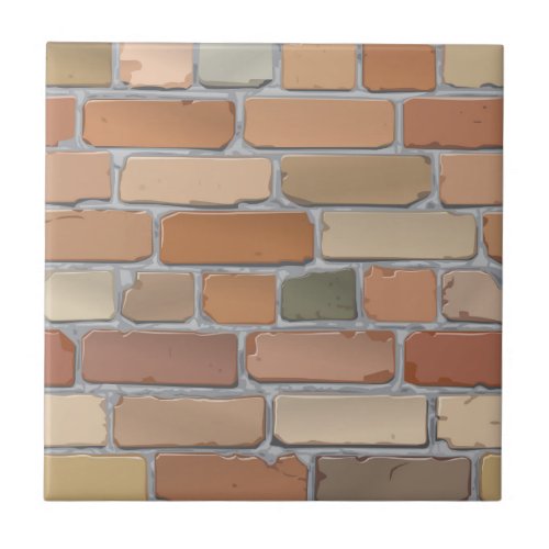 Red brick wall ceramic tile