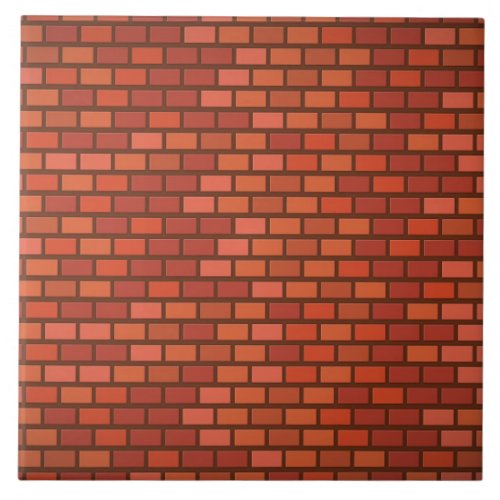 Red brick wall ceramic tile